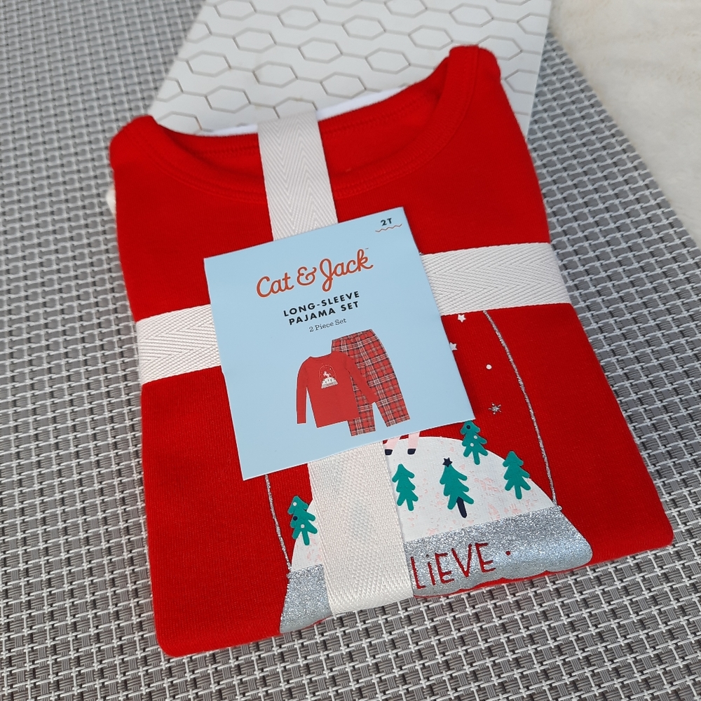 Target Cat Jack Holiday Unicorn and Plaid Flannel Pajama Set NEW Christmas Gift